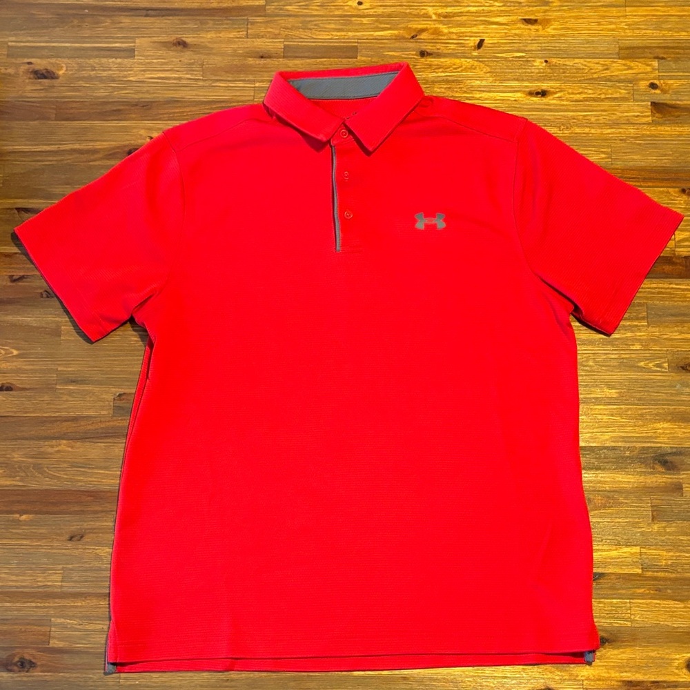Under Armour Men's Bright Red Polo Shirt